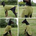 Lovelonglong Ribbed Dog T-Shirt Cotton Knitted Dog Sweaters for All Season Pet T-Shirts for Large Medium Small Dogs Olive Green M