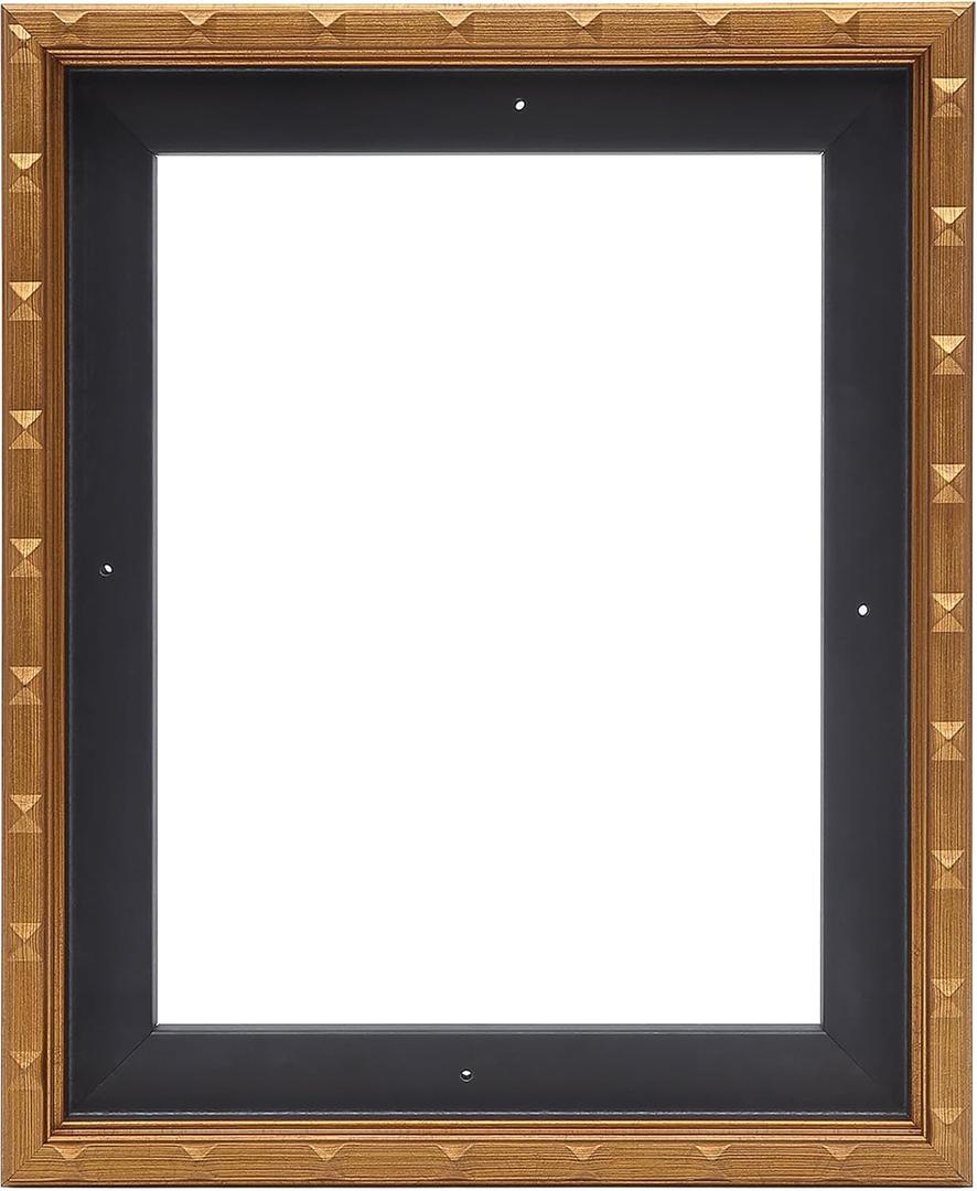 Gold Canvas Floating Frame for 12"x16"Canvas with 0.6"~0.9" Deep