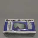 Karsaer Ski Goggles Anti-Fog Snow Goggles OTG 100% UV Protection Snowboard Goggles Bendable Dual-Lenses for Men Women Youth (Matte Black Frame Silver Mirrored Lens Vlt 25%)