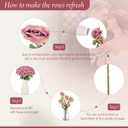 Hotop 40 Pcs Rose Artificial Flowers Bulk with Long Stem,Realistic Silk Fake Roses Bouquet for Home Wedding Centerpieces Party Table Decoration Valentines Gifts(Dusty)