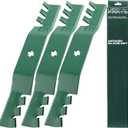 50 Inch Mower Blades for Cub Cadet 942-04053C 6 Point Star RZT50 LTX1050 LT1050 i1050 RZT S50 Troy Bilt 50" Mustang XP MTD 942-04053A 742-04053C 742-04053A / Gator Mulching Blades 3 Pack