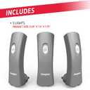 Energizer Auto-On LED Flashlights Rechargeable (3-Pack) for Home Power Failure, Plug in LED Flashlight for Power Outage, Night Light, Hurricane Preparedness (Gray)