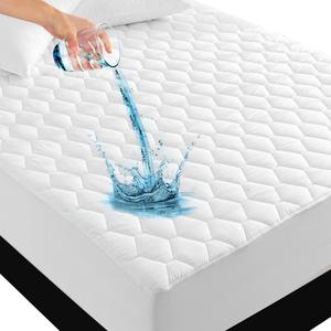 UNILIBRA Twin Mattress Protector Waterproof, Deep Pocket Mattress Pad Cover Up to 18 Inches, Quilted Fitted Hollow Cotton Filling Breathable Mattress Topper