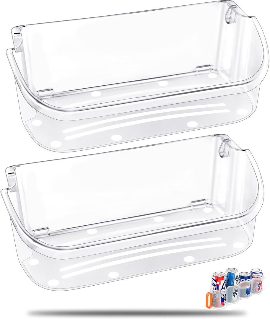 [2 PACK] UPGRADED 240356402 Refrigerator Door Bin Compatible with Frigidaire Door Shelf Replacement Refrigerator Door Shelves FFSS2615TS0 LFSS2612TF0 FGHS2631PF4A LFSS2612TE0 FFSS2615TS5 Door Bin