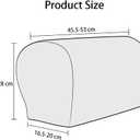 Premium Polyester Sofa Arm Cover, Scratch Resistant Protector Covers, Elastic Armrest Covers for Square/Curved/Sloping Couch Armrests, 2Pcs- Warm White, 17.9"D x 6.5"W x 7.8"H