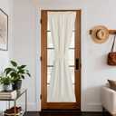 NICETOWN Natural Linen Door Curtains 72 inch Length 1 Panel, 30"W x 72"L