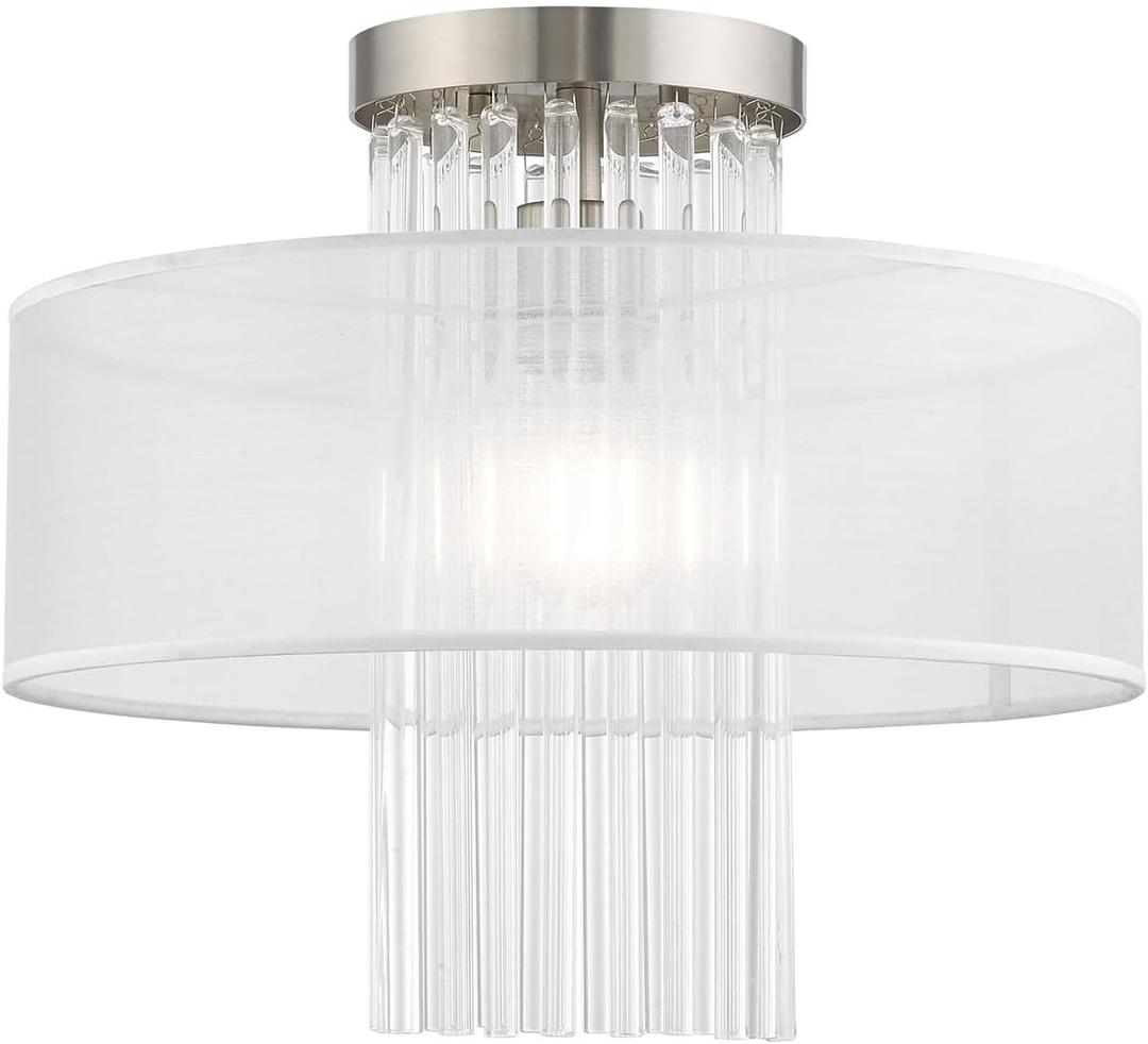 Livex Lighting 1 Lt Brushed Nickel Ceiling Mount