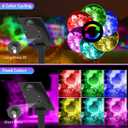 T-SUNUS Solar Spotlights Outdoor RGB, Color Changing Landscape Lights with 9.8ft Cable, IP65 Waterproof, Adjustable Solar Panel & Light, Auto On/Off for Yard Tree Pathway Driveway Christmas (2 Pack)