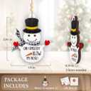 7 x Naughty Christmas Ornaments 2025 - Inappropriate Christmas Ornaments Gag Gifts Funny Adult Exchange Ideas, Adult Ornament for Hanging Decor, Wooden Ornament for Xmas Tree Decor