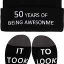 50th 60th 70th Birthday Gifts for Men Him Fathers Day Dad Gifts from Daughter Son Wife Funny Socks for Men Him