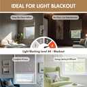 Madison Park Cordless Roman Shades, Blackout Window Blind Privacy Window Shades, Thermal Insulated Cordless Window Treatment for Bedroom, Living Room, Quincy, Single Panel 31" W X 64" H Linen