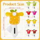 Rossesay 24 Pcs Mini Plastic Handheld Portable Fan Hand Press Small Cute Party Favors Hand Press Manual Cooling Fan for Summer Outdoor Cooling Gifts (Fruit)