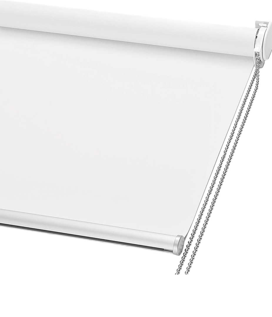 ChrisDowa 100% Blackout Roller Shade, Window Blind with Thermal Insulated, UV Protection Fabric. Total Blackout Roller Blind for Office and Home. Easy to Install.White 45" W x 72" H