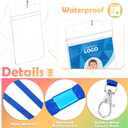 96 Pcs Lanyards with ID Badge Holders Bulk Waterproof Vertical Plastic Clear ID Card Holders Name Tags with Colorful Lanyards for Kids Adults Cruise Ship Office School Staff Student(Assorted Color)