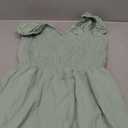 blibean Teen Girls Cotton Dress Smocked Sundress with Pocket 6-15 Years (12-13 Years, A Green)