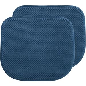 Blue Foam Seat Cushions Kitchen Chairs Pads for Dining Chairs 2 Pack Non Slip Patio Seat Cushions Washable U Shaped Soft Thick Large Metal Wooden Chair Cushions,17" x 15", 15*17in