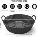 Round Silicone Air Fryer Liners 3Pack, Ninja AF101 & AF161 Silicone Liners for 4-5.3QT, Reusable Air Fryer Accessories Food Grade Liners, Compatible with Ninja, COSORI, Tefal, Bear, Chefman