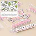 Mahjong Racks with Pushers 4PCS Set Majiang Tile Holder Acrylic Mahjong Racks Accessories and Gifts