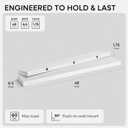 Homeforia White Floating Shelf 48 inches, High End Solid Real Wood 48inch Long Floating Shelves for Wall Mounted, White Wooden 48in Floating Shelves, Heavy Duty Bracket, 48 X 6.5 X 1.75 inch, Set of 2