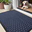 Color&Geometry Outdoor Mat for Front Door Home Entrance Outside Entry Patio Waterproof Heavy Duty Doormat Outdoor Floor Welcome Matt - 24"x36" Blue