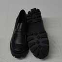 DREAM PAIRS Women's Loafers, Lug Sole Slip On Platform Chunky Penny Loafers for Women Dressy and Work, Business Casual Shoes for Women (9.5, Black-pu)