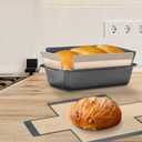 Silicone Bread Loaf Pan Liners, Nonstick, Reusable Bread Pan Baking Mat (2)