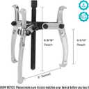 DURATECH 6-Inch 3-Jaw Gear Puller, Removal Tool for Gears, Pulleys, Bearings and Flywheels, Fully Assembled, CR-V Steel