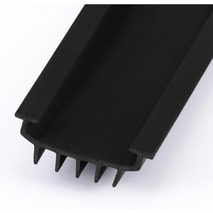 Nuanchu 1 Pcs Hardware U Shaped Rubber Door Bottom Sweep Weather Stripping Seal for Exterior/Front Doors Weatherproof & Noise Reducing Includes Rubber Door Seal Bottom Only (48 Inch,Black)