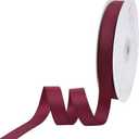 Burgundy Ribbon, Grosgrain Ribbon 5/8 Inch x Continuous 50 Yards, Burgundy Grosgrain Ribbon for Crafts, Gift Wrapping, Hair Accessories, Wedding Decor, Sewing and Bow Making