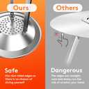 2 x Heat Deflector for Solo Stove Mesa 5" Fire Pit, 7.5 "(D) x 5.5"(H), Maximizes Heat Radius & Redirects Warmth, 304 Stainless Steel with 3 Detachable Legs for Solo Stove Mesa Accessories