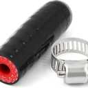 High Temperature 4-Ply Reinforced Silicone Hose Cap ID 1/4 Inch(6.5mm) Hose End Plug For Turbo Bypass Valve/Vacuum/Fix Leak/Throttle Body Water Port/Heater Core/Coolant Heater Bypass Vacuum Water Port (Black&Red * 1PC)