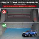 All Weather Floor Mats Fit for Honda CRV 2017-2022 (Not fit Hybrid): Custom Fit TPE Rubber Floor Liners for Honda CR-V 1st & 2nd Row & Trunk Mat Full Set Car Mats (Upper Position)