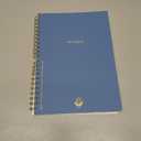 DesignWorks Ink Textured Paper Twin Wire Notebook, Daily Planner & Soft Cover Writing Journal, 160 Lined Perforated Pages, Large Spiral Notebook for Work & Journaling, 8.25 x 11.625 in, Classic Blue