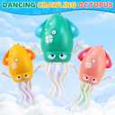 Electric Dancing Octopus Light Music Suitable for 6-12 Months Old Baby Toys, Kid Crawling Squid Toys Suitable for Toddler Tummy time, Birthday for 1 2 3 4 5 Year Old boy Girl (Yellow)