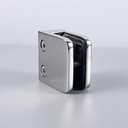 Heavy Duty Square Flat Back Glass Clamp 55 x 55 mm for Tempered Glass or Laminated Glass, Polished Finish(4pcs)