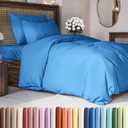Duvet Cover Twin/Twin XL Size Set - Extra Soft Twin/Twin XL Duvet Cover 68" x 90" with 1 Pillow Sham - Hotel Luxury, Easy Care, Fade Free w/ Zipper Closures & Ties - Comfy & Breathable (Royal Blue) (23 - Royal Blue (No Comforter))