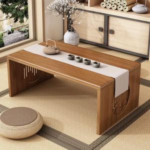 Folding Floor Coffee Table Japanese Folding Low Table for Sitting On The Floor Foldable Bamboo Coffee Table for Living Room Sitting Tea Meditation Dining Tatami 39.4 Inch (100cm)