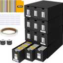 Trading Card Storage Box for 12000+, Card Deck Box for MTG Commander Display, Card Organizer Box with 48 Card Dividers, Labels & Tapes, Compatible with TCG, PTCG, MTG and Sport Cards