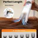 oneisall Dog Vacuum & Dryer for Shedding Grooming, 8 in 1 Dog Grooming Kit with Metal Blade Pet Clippers, Adjustable Speed and Temperature Control Blower