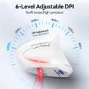 TECKNET Ergonomic Mouse, Wireless Bluetooth Vertical Mouse, 4800 DPI Optical Tracking, 6 Adjustable DPI, Quiet Clicks, 2.4GHz with USB A Receiver, 12 Months Battery, 6 Buttons, Wide Compatibility