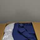 24x24 Inch Outdoor Chair Cushions Set of 2, Patio Furniture Cushions - Removable Cover, Water-Repellent, Fade-Resistant, Non-Slip Bottom & Straps, Replacement for Deep Seat Sofa & Couch - Navy