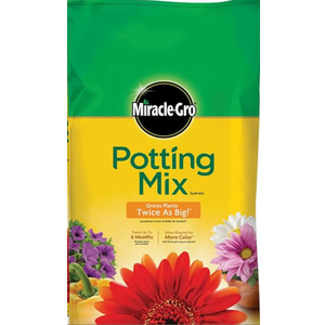 Miracle-Gro Potting Mix - For Container Plants, Flowers, Vegetables, Shrubs, Annuals, Perennials, Potting Soil Mix, Feeds up to 6 Months, 16 qt (EXP 09/21/35)