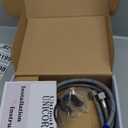 Ultimate Unicorn Waterfall Bathroom Sink Faucet Brushed Nickel, Two Handles Bathroom Faucet with Metal Pop up Sink Drain Stopper, Two Or 3 Holes Bathroom Basin Mixer Tap, Patent No. : US D983,326 S (4 Inch)