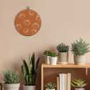 Sufamb Fall Orange Pumpkin Round Wall Art Decor, Farmhouse Autumn Harvest Pumpkin Canvas Artwork Framed, Rustic Fall Thanksgiving Wall Hanging Prints Decorations for Home Bedroom Decor, 10x10 Inches