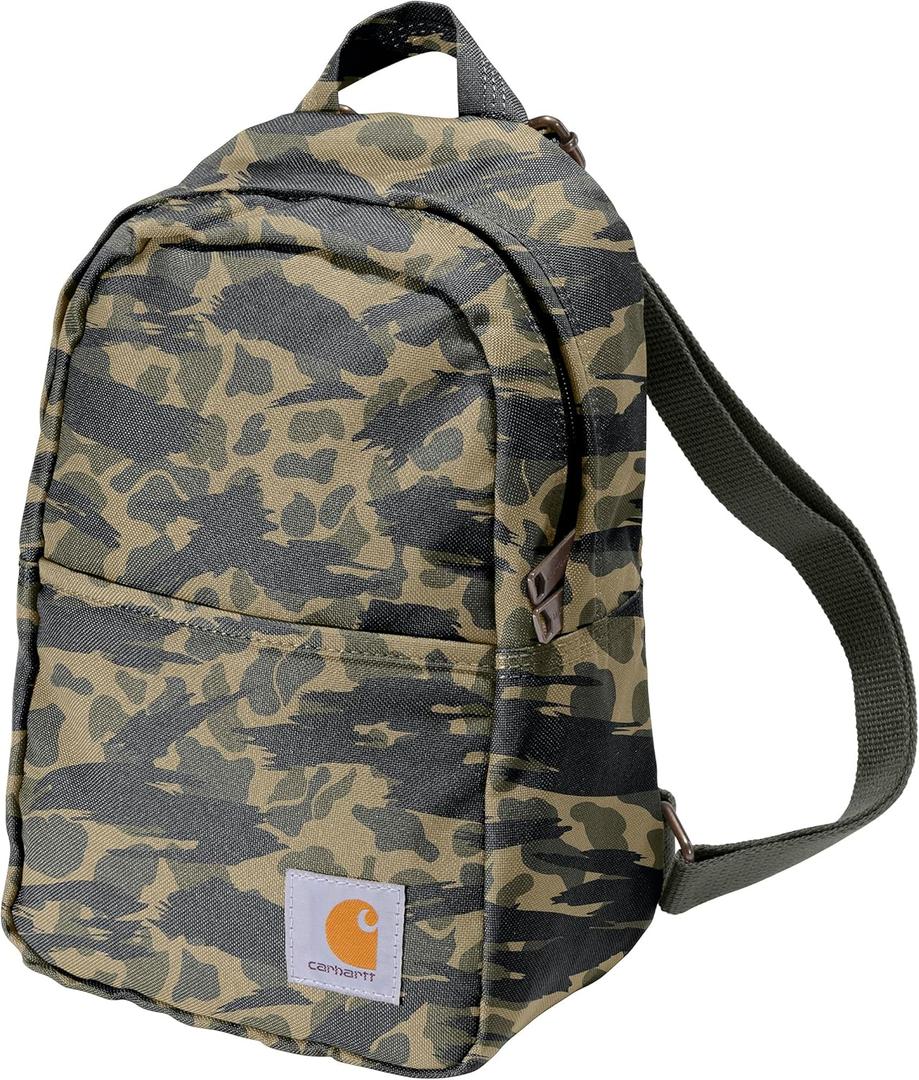 Carhartt Classic Mini Backpack, Durable, Water-Resistant Backpack with Adjustable Shoulder Straps, Blind Duck Camo