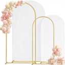 Toolterritary Metal Arch Backdrop Stand and Cover Set of 2, Sturdy 7.2FT, 6FT Party Backdrop Set, Wedding Arch Frame and Cover Set for Birthday, Baby Shower,Christmas, Anniversary
