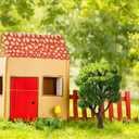 VANZACK Model Trees, 12 Pieces Plastic Pine Trees, 1:50 Scale, Green, for DIY Railways Landscape