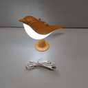 Small Desk Lamp, Cute Bird Light Cordless Lamp with 3 Color Temperature and Touch Sensor,Kids Night Light with Rechargeable Battery for Bedroom Nightstand Bedside Table Room Decor (Maple)