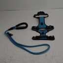 No Pull Dog Harness Adjustable Reflective Oxford Easy Control Medium Large Dog Harness with A Free Heavy Duty 5ft Dog Leash (L (Neck: 18"-25.5", Chest: 24.5"-33"), Blue Harness+Leash)