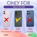 2 x for Moto G 5G 2024 Case Women - Cute Girls Phone Cover Girly Kawaii Aesthetic Unique Design Sun and Moon Heavy Duty Protective Shockproof Military Grade Teens for Motorola Moto G 5G 2024 Cases